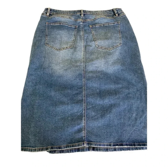 ELOQUII Elements Women’s Blue Denim Jean  Skirt Size 16 - Picture 3 of 3